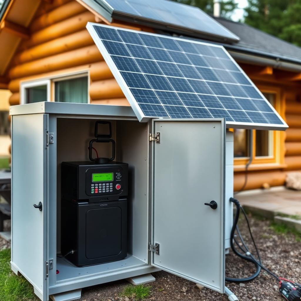 Installation photovoltaïque sur site isolé avec batteries