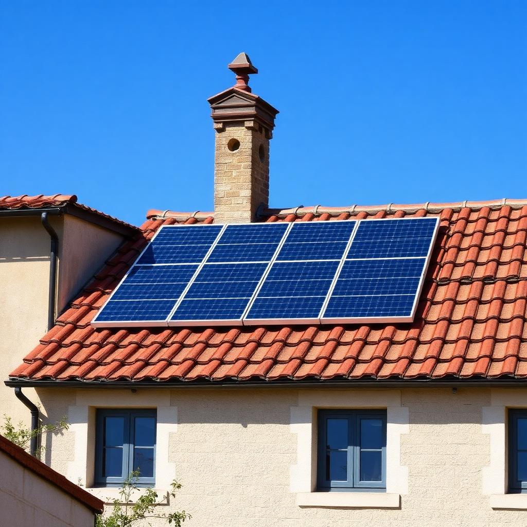 Panneaux photovoltaïques intégrés en toiture tuiles